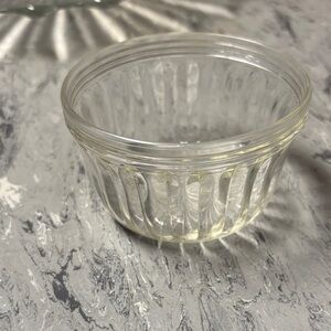 Kerr Clear Glass Ribbed Bowl